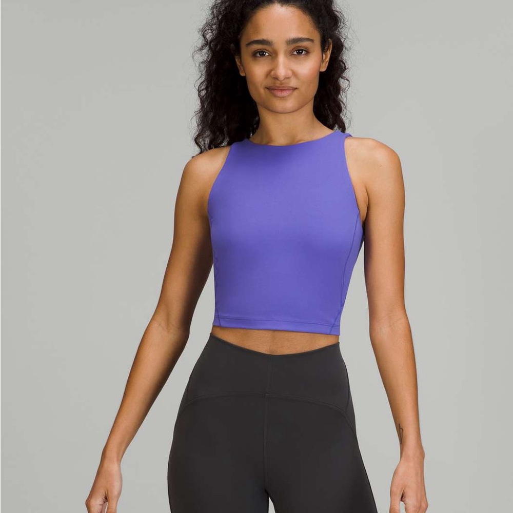 Align tank high neck charged indigo